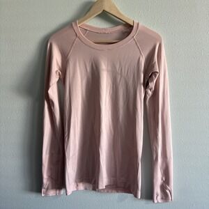 lululemon athletica swiftly Long Sleeve Tee in Light Pink